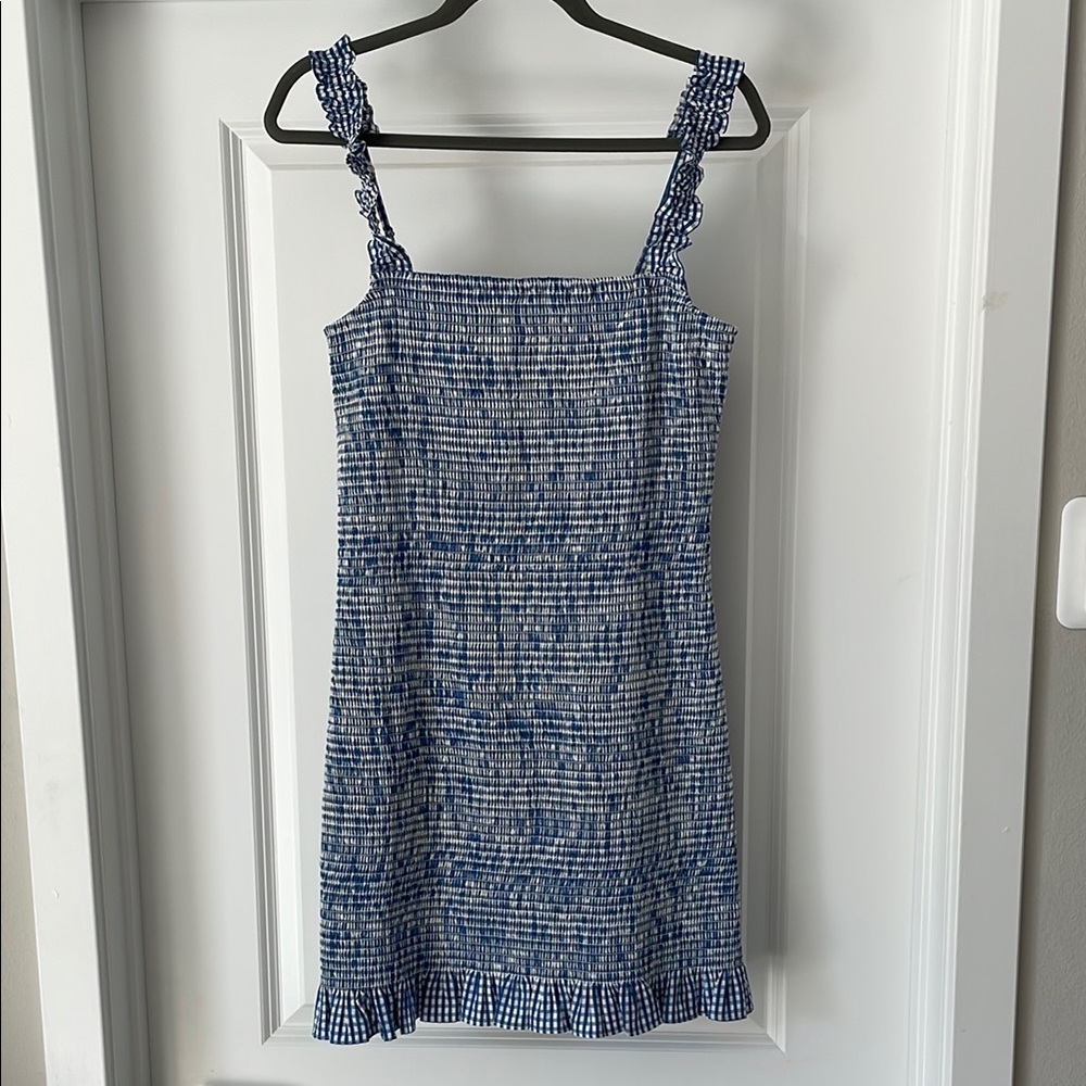 Giani Bini Mia Smocked Blue and White dress